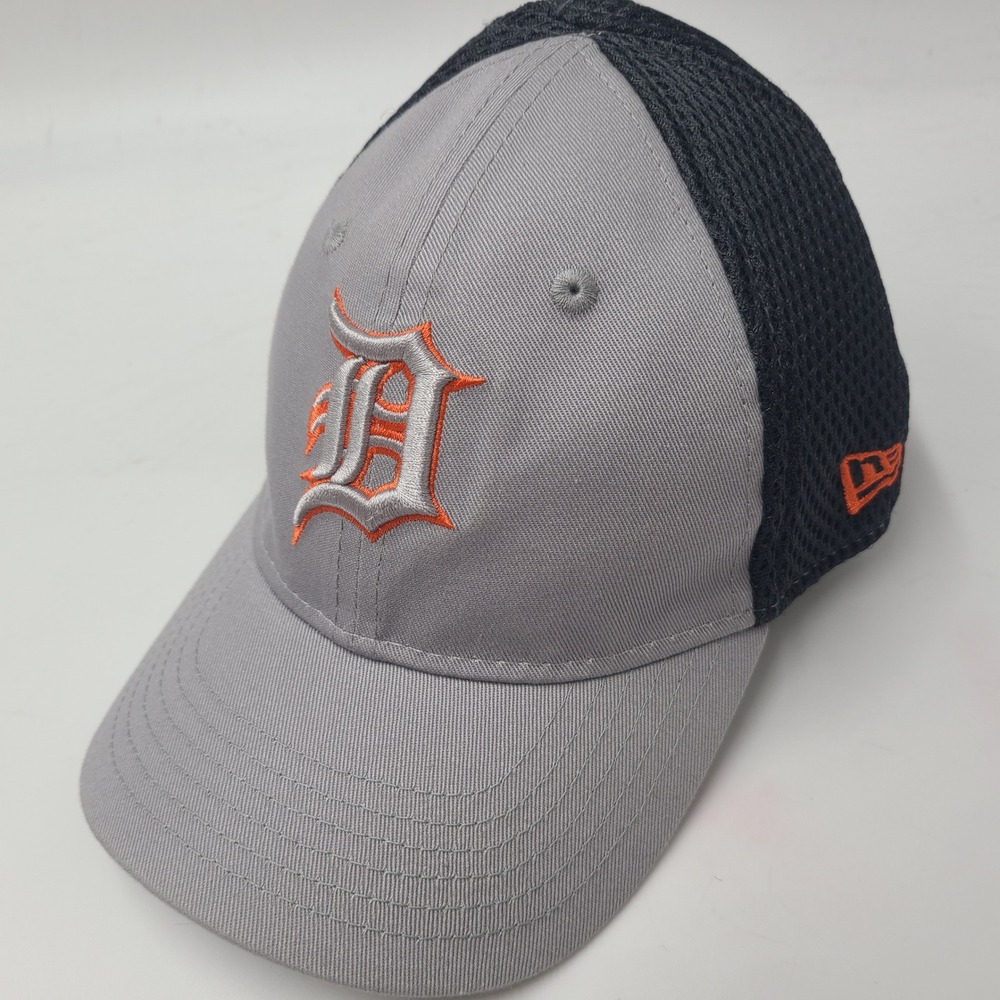 Toddler-Child Detroit Tigers Hat Fitted Mesh New Era 39Thirty Gray Orange MLB